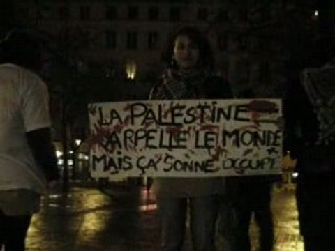 Rassemblement contre la barbarie sioniste Paris 12/01/09 p3