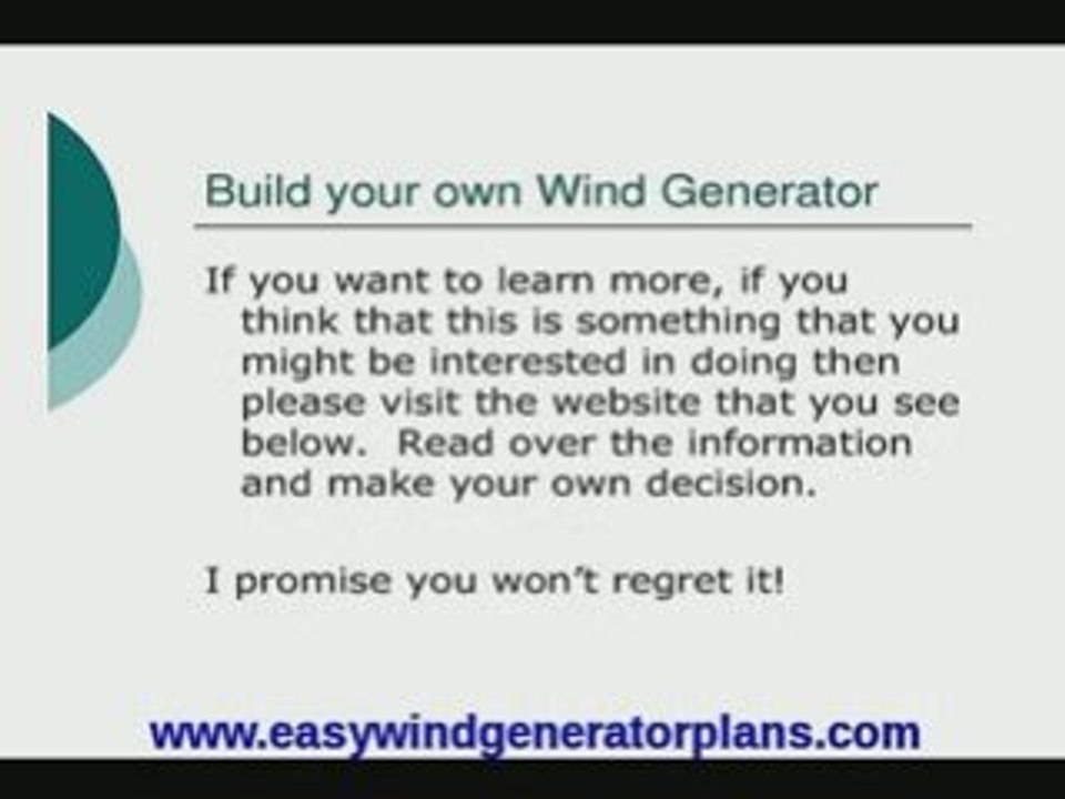 Plans to go Green with Wind Power.