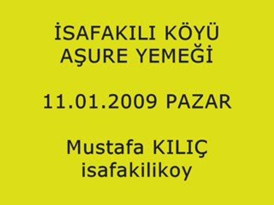 Isafakılı aşure yemeği
