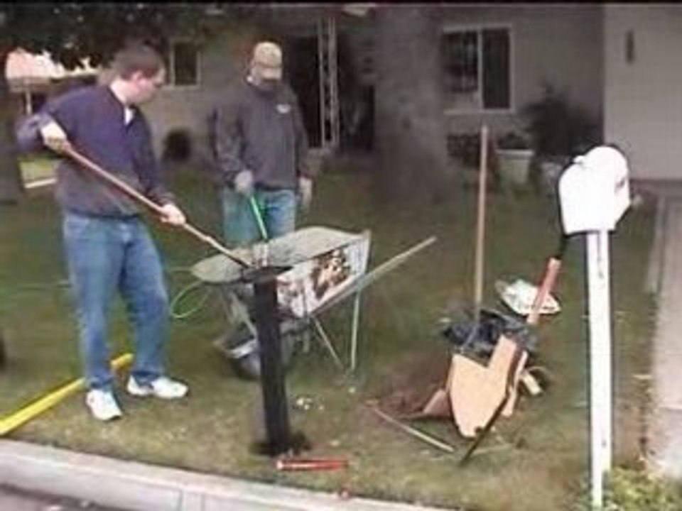 Inground Post installation for locking mailboxes
