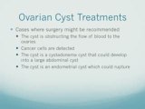 Ovarian Cyst Treatment and natural cures for ovarian cysts