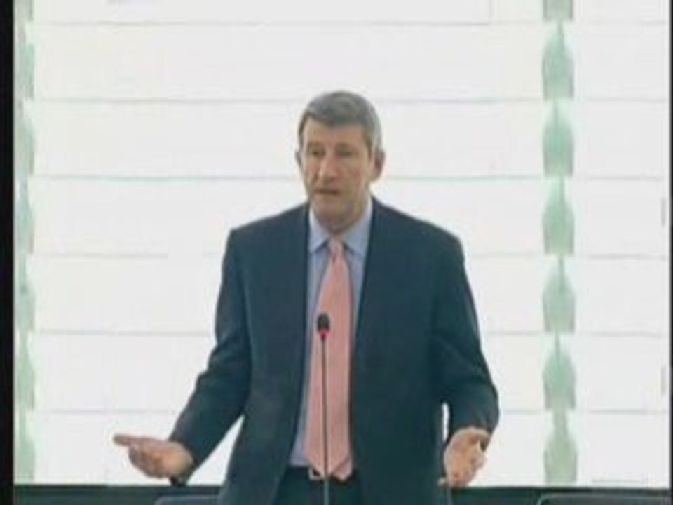 Philippe de Villiers au parlement européen le 14/01/09
