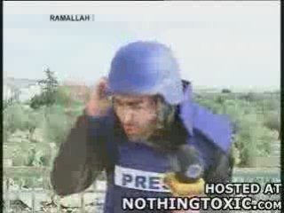 Israeli Soldiers Shoot Tear Gas at Reporter -