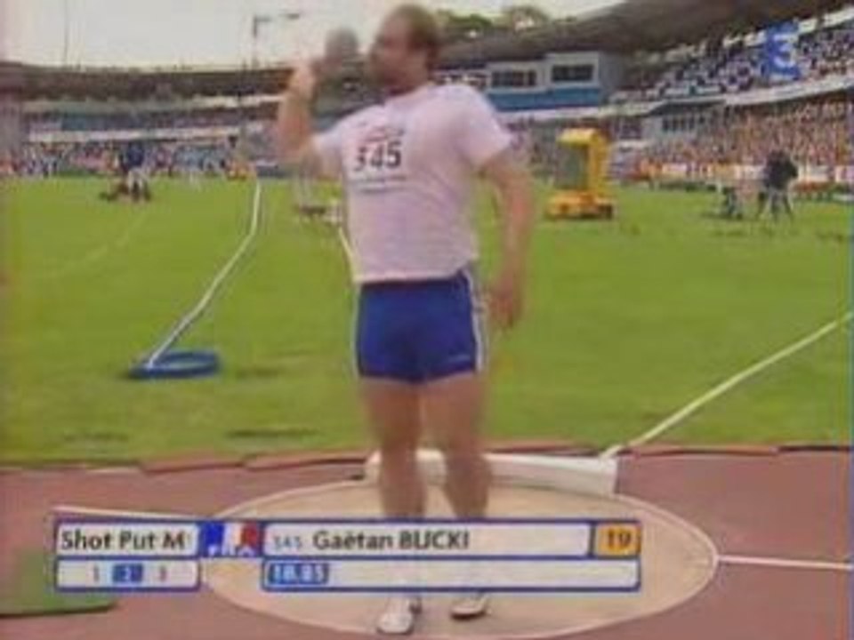 Athlé Europe 2006 Gaetan Bucki qualif lancer poids