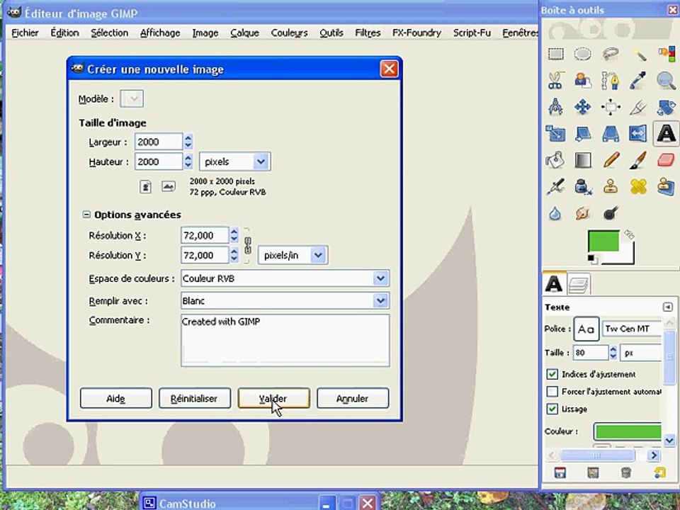 GIMP -Texte le long d'un chemin