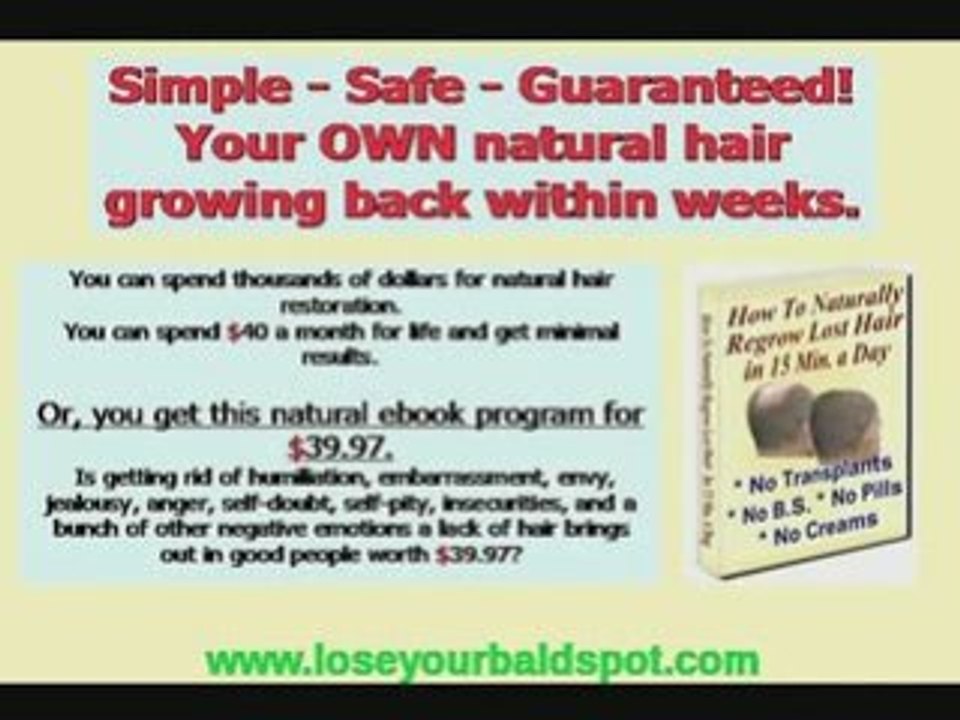 stop baldness naturally