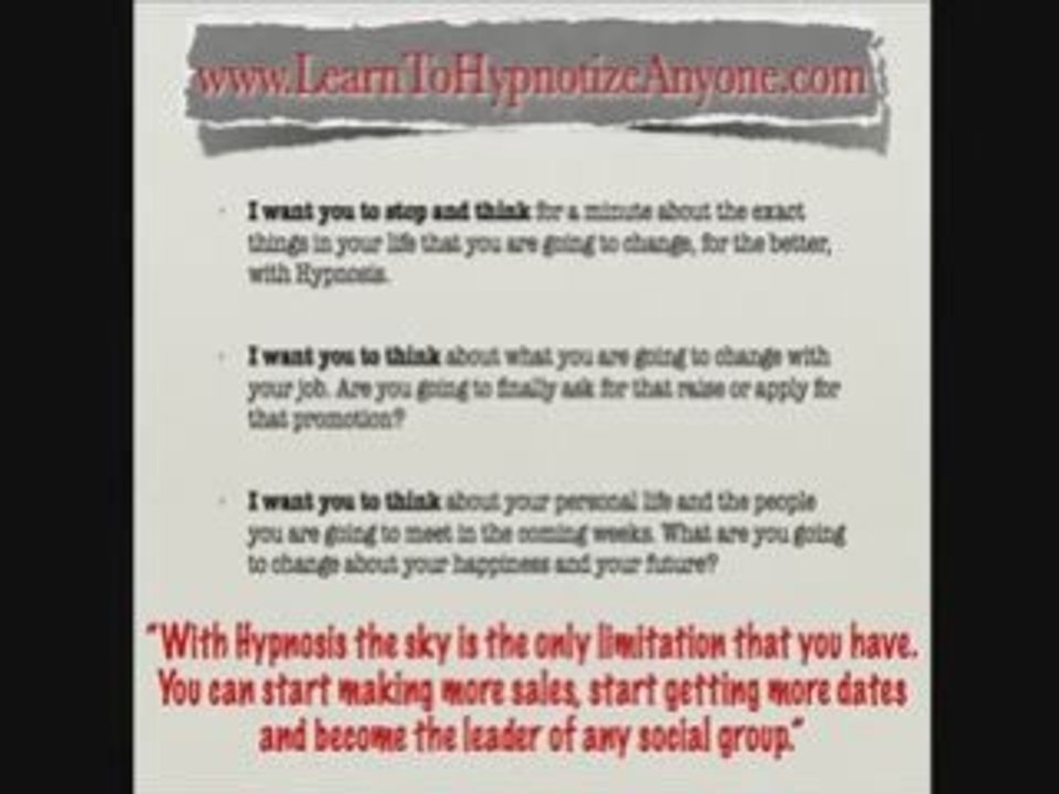 Best hypnosis home study course,hypnotize anyone in seconds.