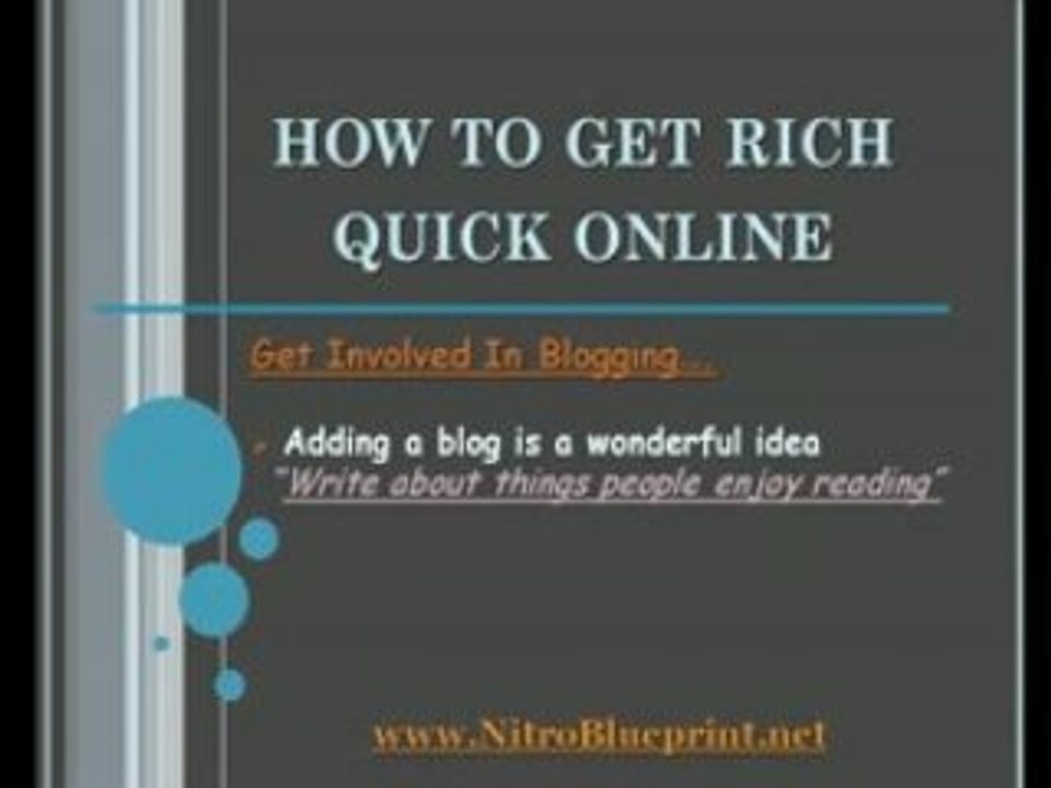 How to Get Rich Quick Online