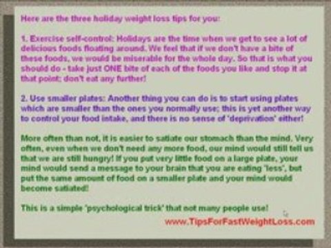 How To Loose Weight Fast - 3 Tips To Lose Holiday Pounds
