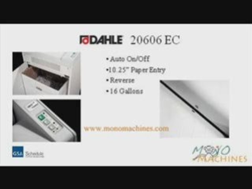 Dahle 20606 EC Strip Cut Paper Shredder - Tour