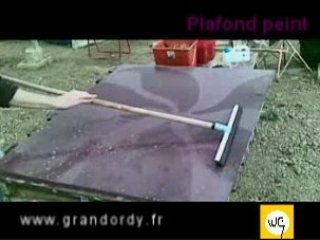 Réalisation d'un décor de plafond peint