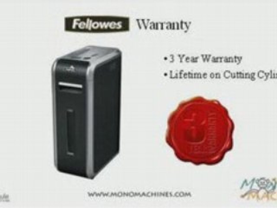 Fellowes c-120ci Powershred Shredder - Warranty