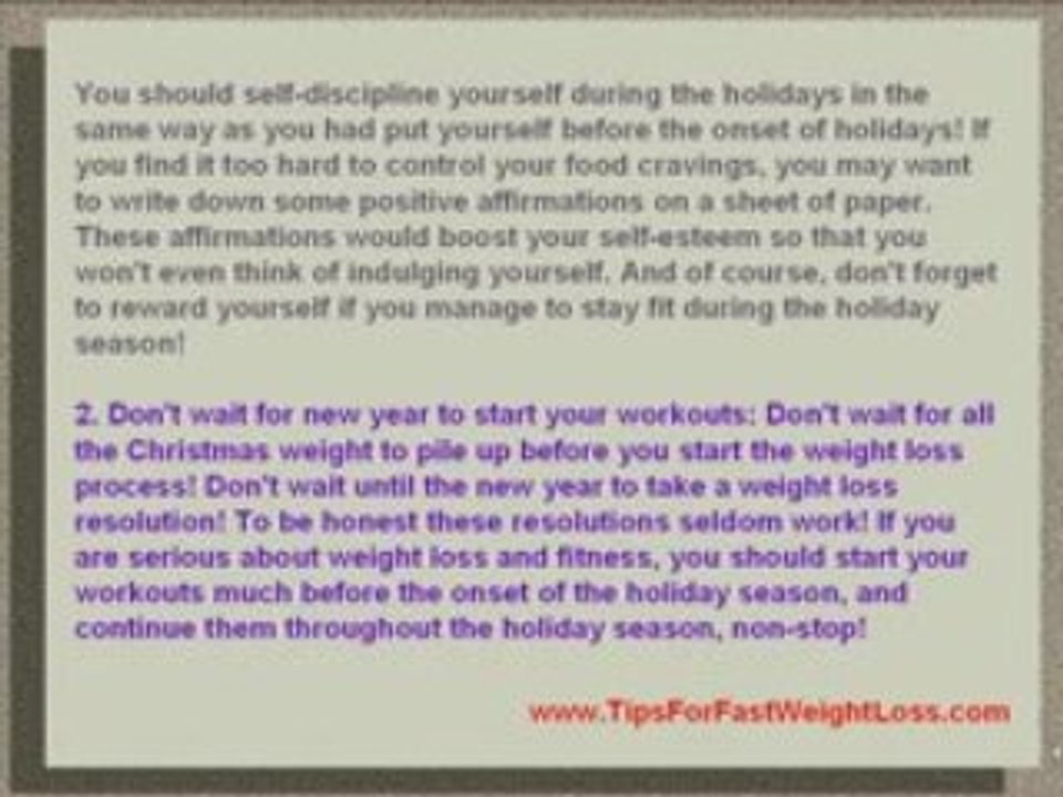 Best Ways To Lose Weight - Surviving For The Holiday Season