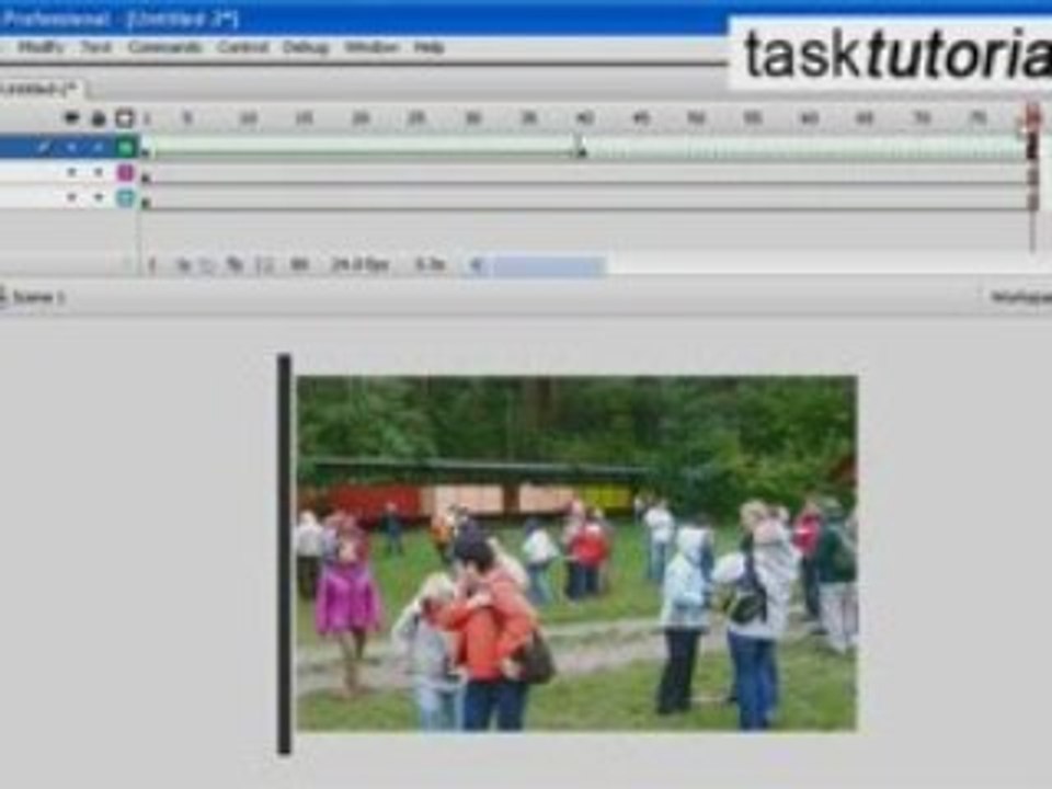 black and white mask animation in FLASH - Tutorial