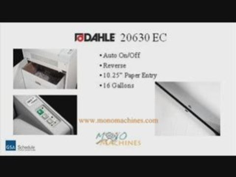 Dahle 20630 EC Cross Cut Paper Shredder - Tour