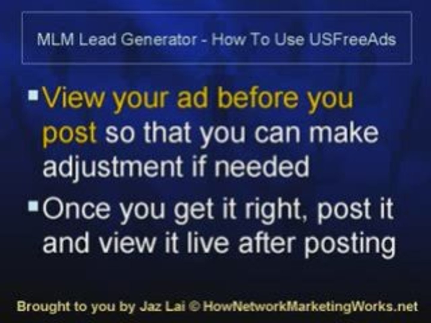 ⁣MLM Lead Generator - How To Use US Free Ads