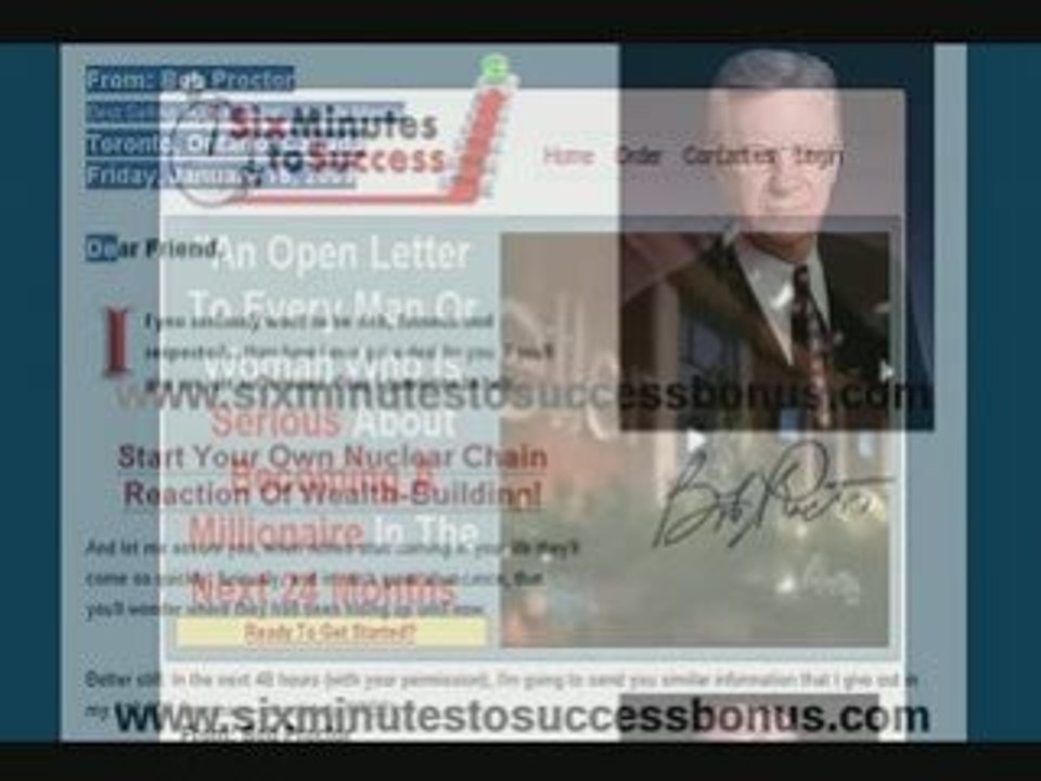 Bob Proctor's Six Minutes To Success - My Journey 1