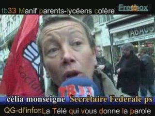 Samedi 17.01.09 parents lycéens en colère dans les rues