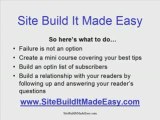 Site Build It Coaching - Failure Is Not An Option