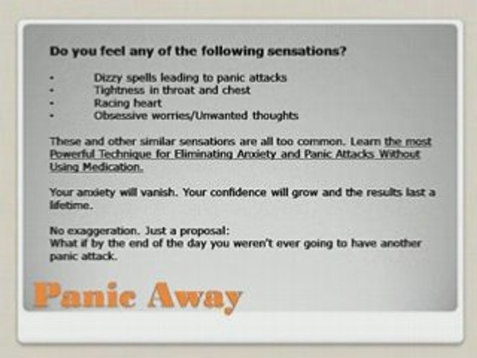 Natural panic and anxety attack relief!