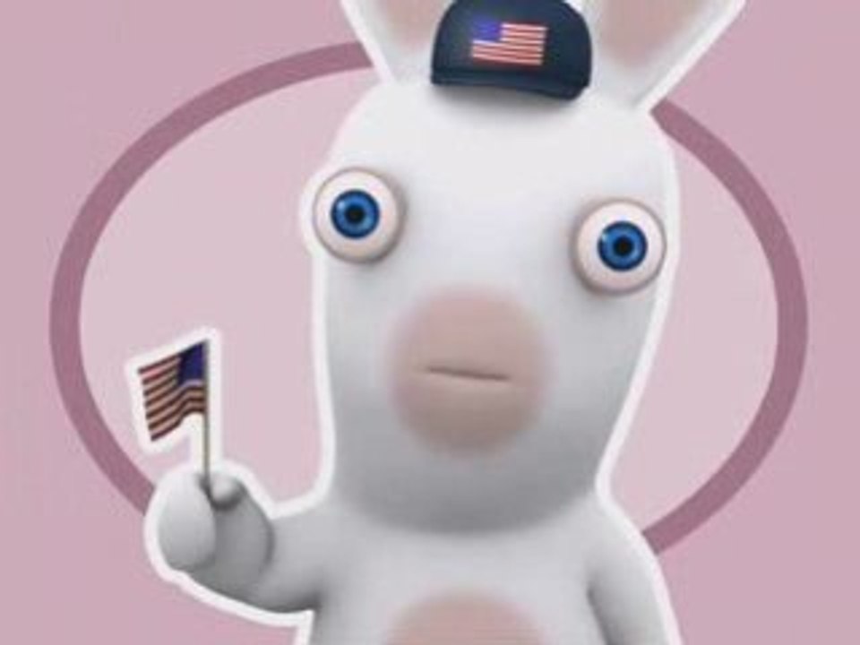 lapins crétins et feux d'artifice