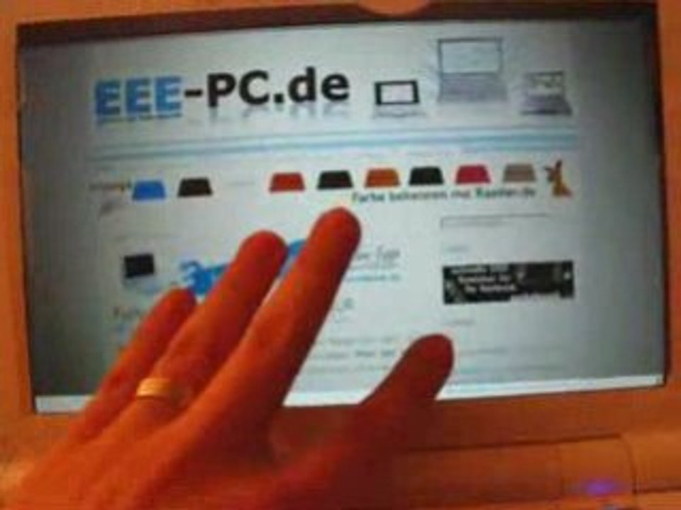 E-cultor Blickschutzfilter auf Eee PC 1000H