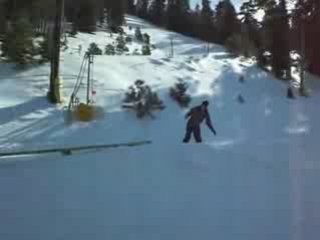 Snowboarder Smashes Face on Rail