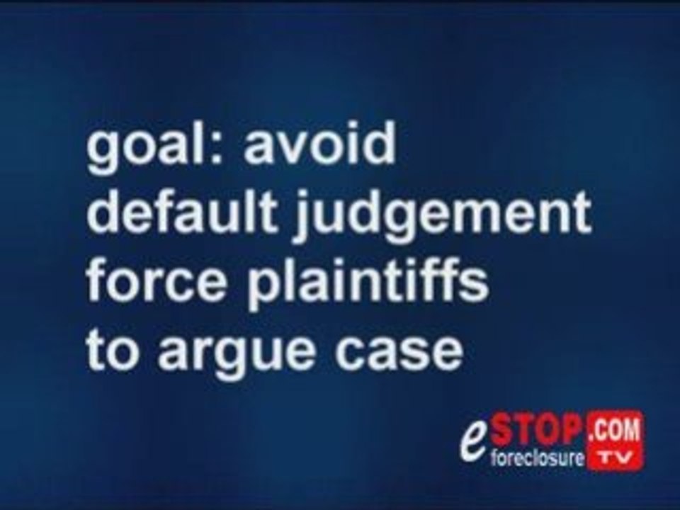 How to file an answer to your foreclosure case!