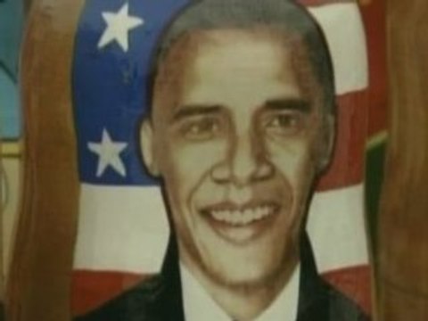 Barack Obama souvenirs go on sale around the world