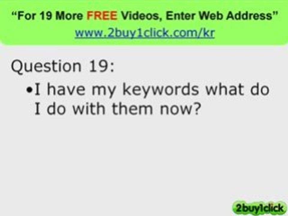 Best Keywords - FREE Q & A You Need to Know