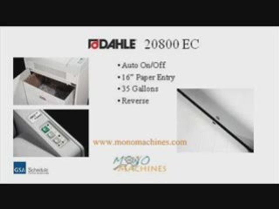 Dahle 20800 EC Strip Cut Paper Shredder - Tour