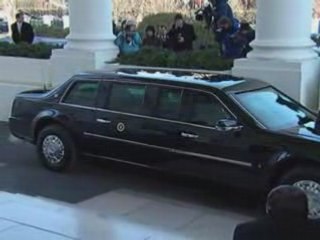 President Bush leaves the White House for the final time