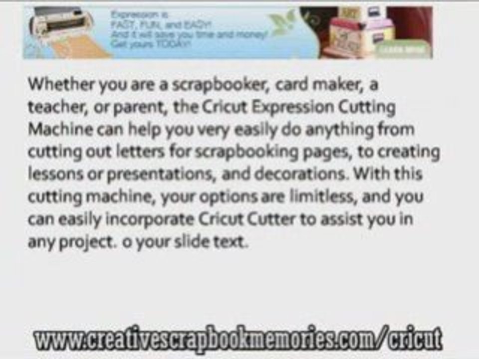 Cricut Expression Cutting Machine . Try For Only $33.00