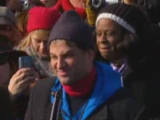 President Obama celebrates long into the night