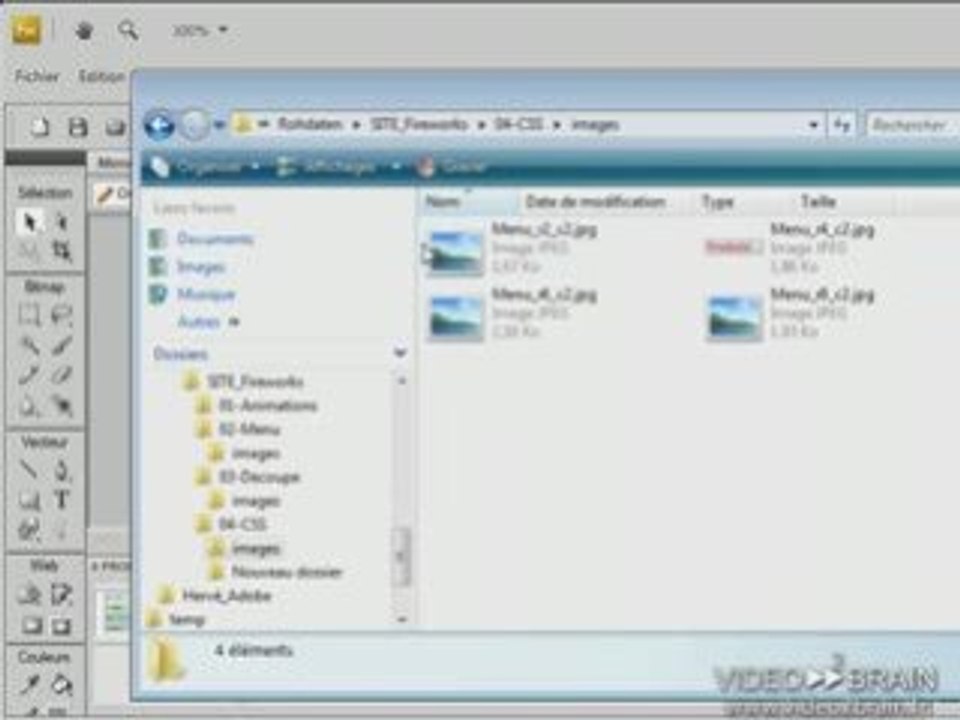 Adobe Fireworks CS4 : Exportation CSS