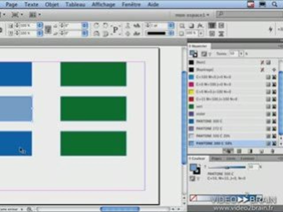 Adobe InDesign CS4 : Les teintes à partir d'une couleur