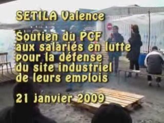 Soutien aux salariés de Sétila Valence