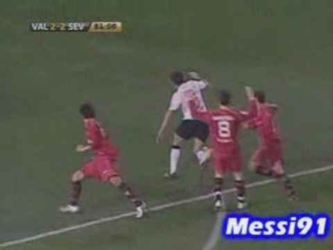 FC VALENCE - FC SEVILLE 2-2 BUT DE BARAJA COUPE D'ESPAGNE