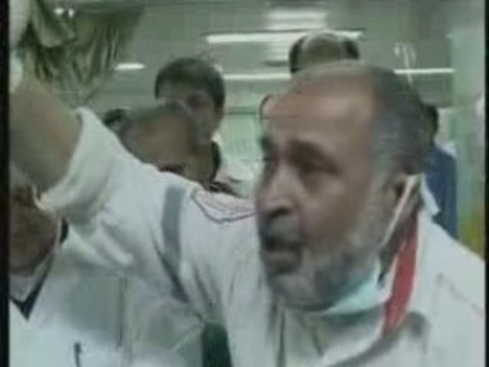 Enfant victime d'une attaque au phosphore blanc à gaza