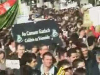 Student Fees Protest . Dublin - October 2008