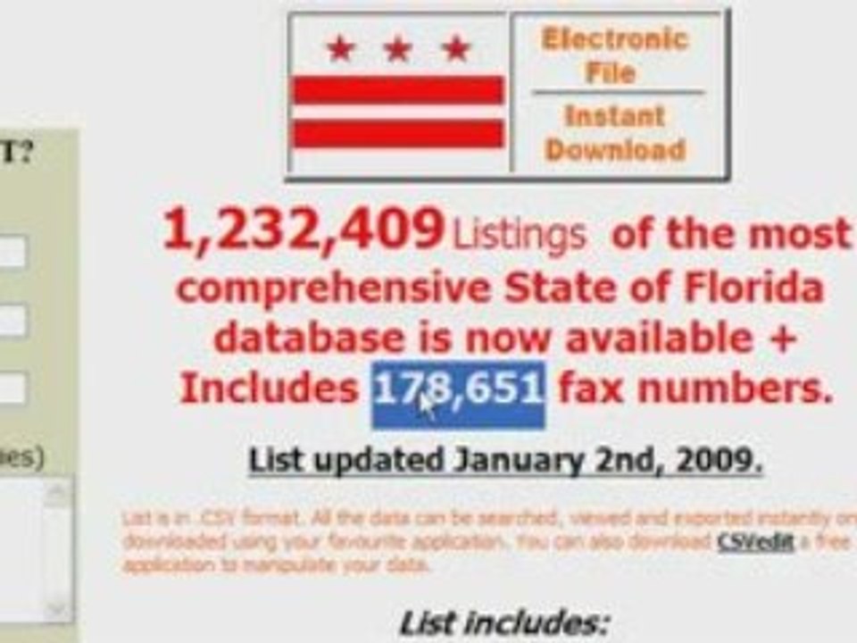 Florida Fax List - Cheap where and how to buy.