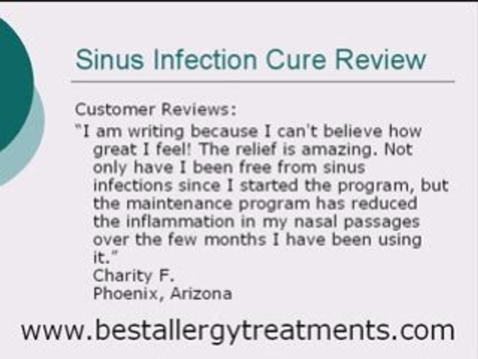 Best Allergy Treatments - The Sinus Infection Cure Review