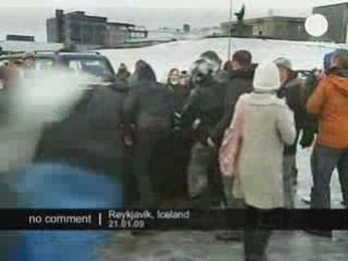 Manifestation à Reykjavik