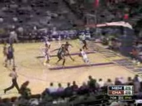 NBA Boris Diaw in transition for the Shannon Brown finish.