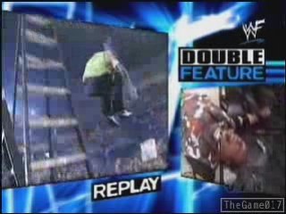 WWE Smackdown TLC - Jeff Hardy's amazing 20ft leapfrog over