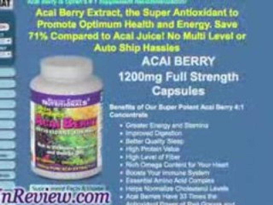 Healthy Choice Nutritionals High Potency Açai Berry Antioxid