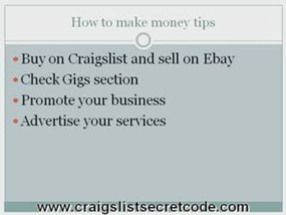 How To Make Money On Craigslist - Easy Ways To Make Money