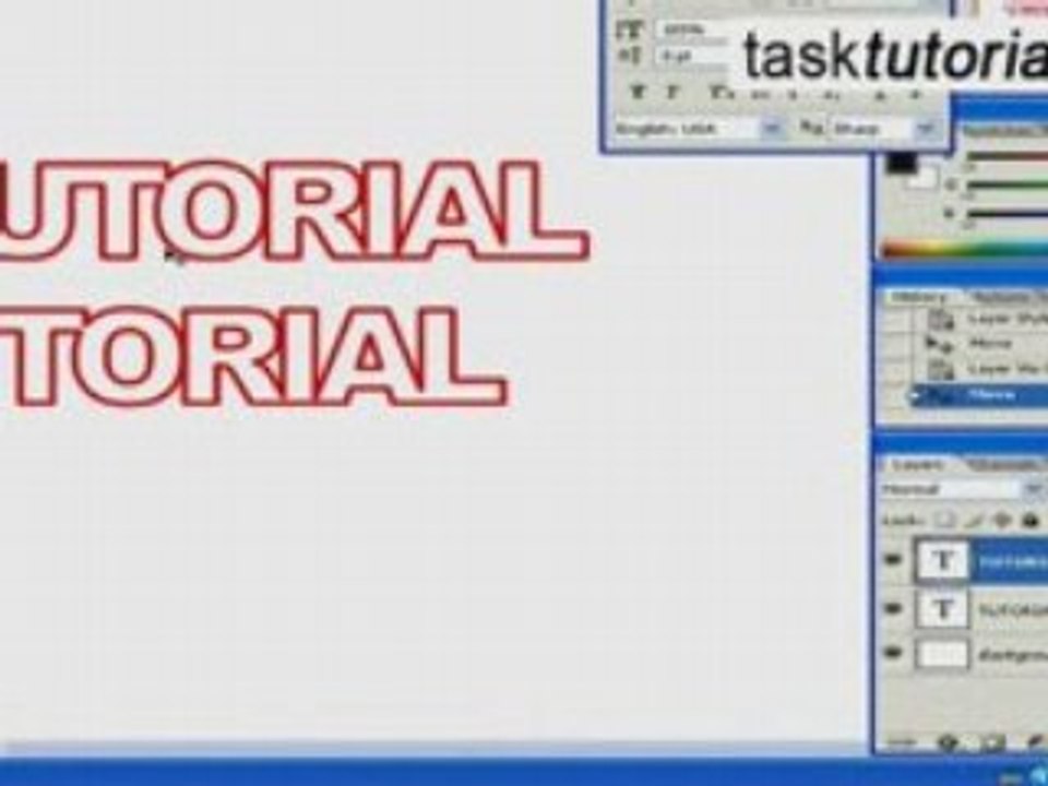 Simple text effect in Photoshop - Tutorial  http://www.task