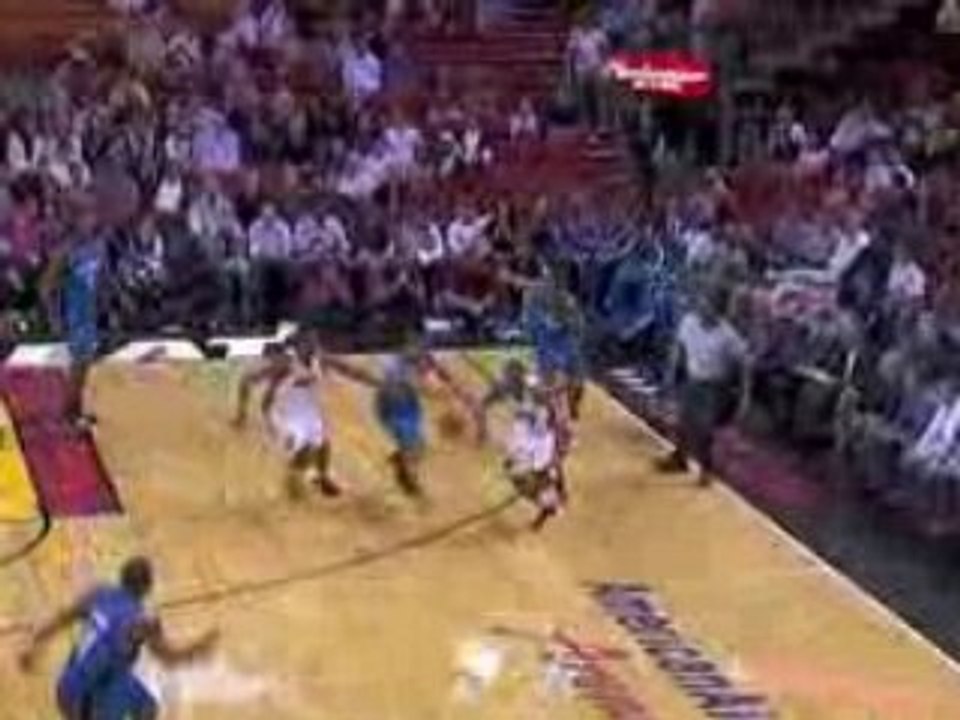NBA Mario Chalmers picks one off and gets it to D Wade