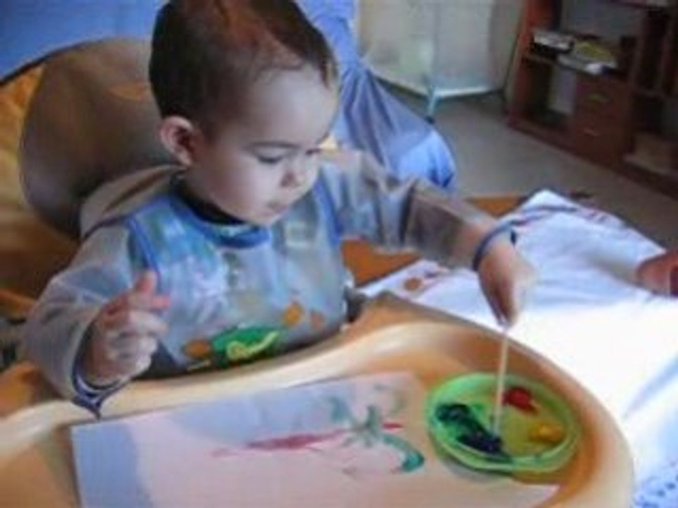 ma 1ere peinture avec pinceau